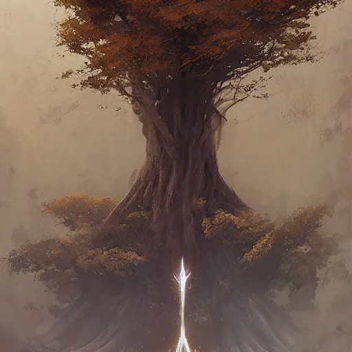 Image similar to tree of life by Greg Rutkowski