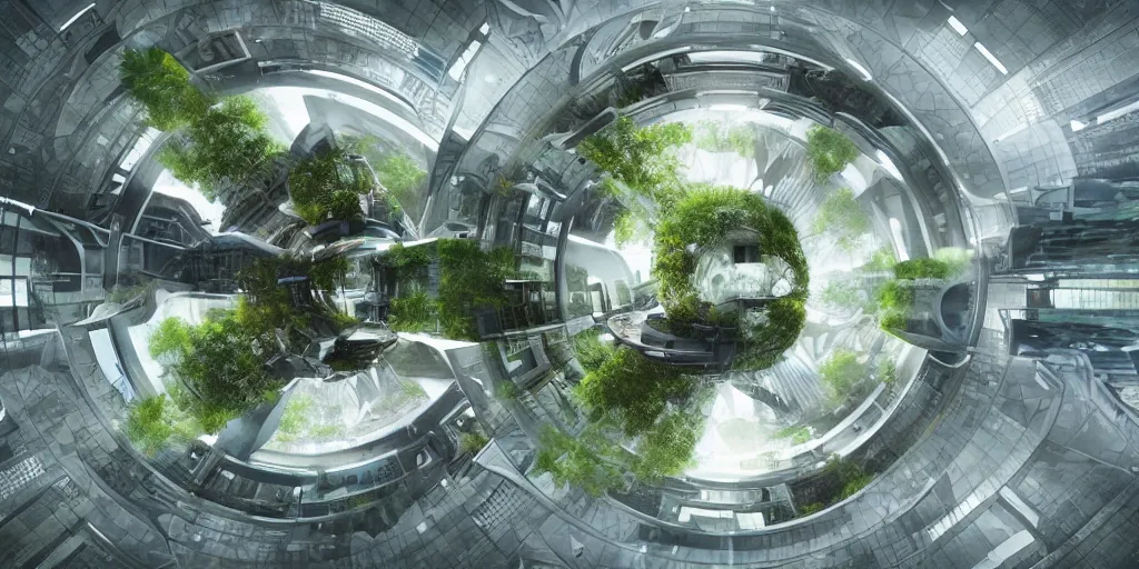 Prompt: futuristic ecological city with dome, cinematic, highly detailed, anamorphic lens