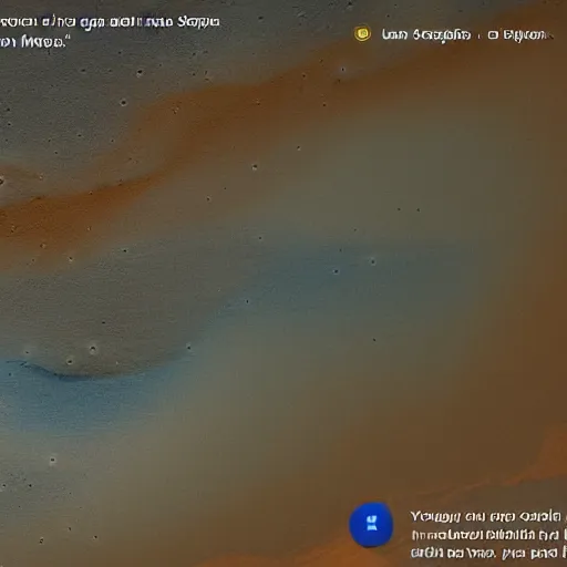 Image similar to a screenshot of google maps iphone app showing the surface of mars