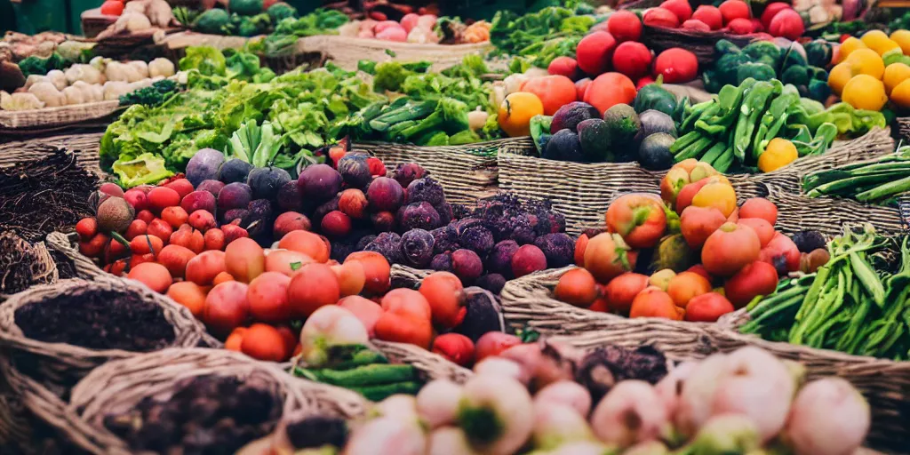 Image similar to a macro portrait of a farmers market