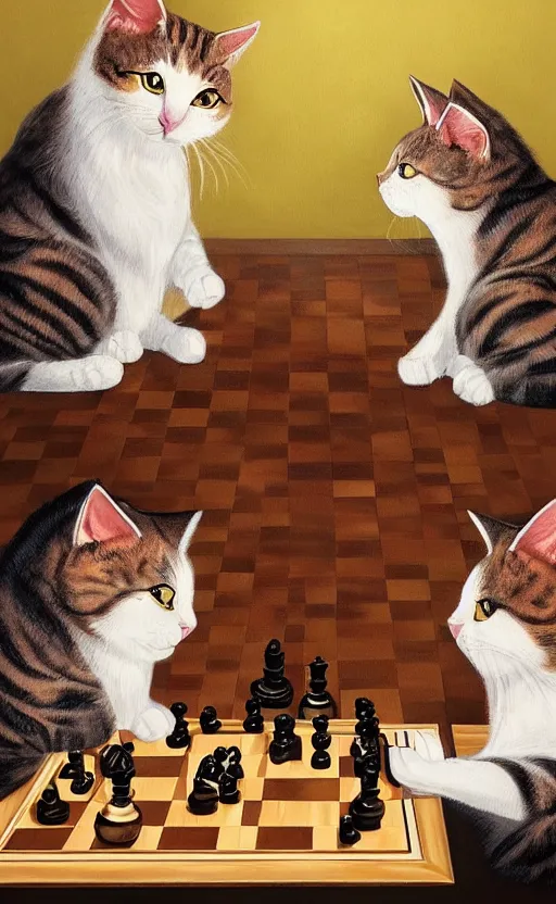 Open world chess with cats