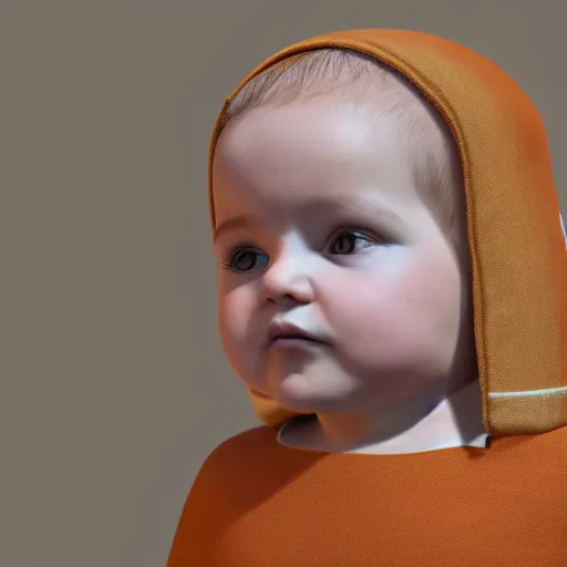 Prompt: portrait of a holy catholic baby, trending on art station, 4k UHD, 8k, painting illustration, realistic volumetric lighting, rendered in unreal engine, high detail, photorealistic