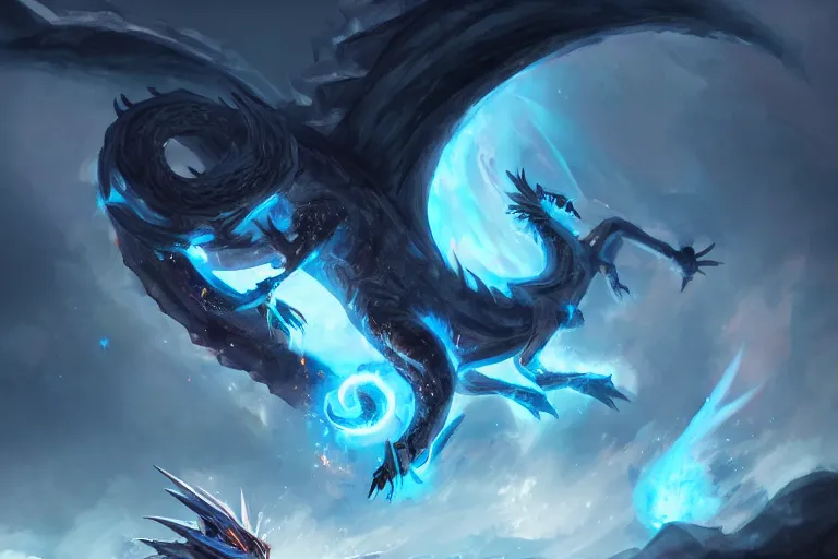 Prompt: a blue eye white dragon, battlefield background, bright art masterpiece artstation. 8 k, sharp high quality artwork in style of greg rutkowski, concept art by tooth wu, blizzard warcraft artwork, hearthstone card game artwork