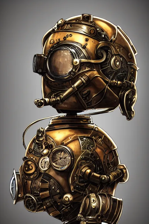 Image similar to steampunk helmet fantasy art mask robot ninja stylized digital illustration sharp focus, elegant intricate digital painting artstation concept art global illumination ray tracing advanced technology chaykin howard and campionpascale and cooke darwyn and davis jack