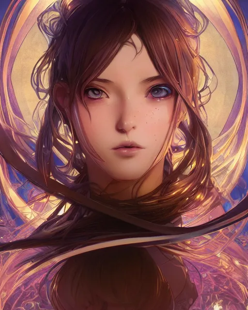 Prompt: illustration of an anime girl entranced bewitched mesmerized hypnotized mind controlled, spirals in eyes, by artgerm and wlop and greg rutkowski and alphonse mucha, digital art, extreme detail, realistic lighting, cinematic composition, concept art, sharp focus, colorful, photorealistic, 8 k