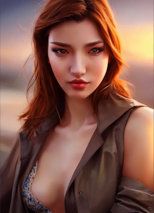 Image similar to photo of a gorgeous female in the style of stefan kostic, realistic, professionally, professionally color graded, half body shot, sharp focus, 8 k high definition, insanely detailed, intricate, elegant, art by stanley lau and artgerm