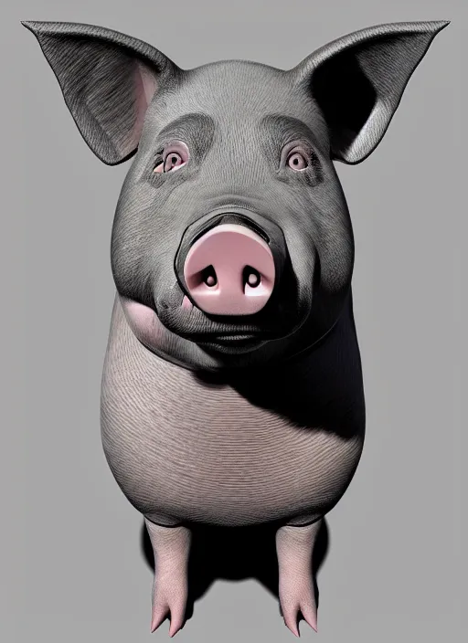 Image similar to a pig fused with a dog, hyperdetailed, artstation, cgsociety, 8 k