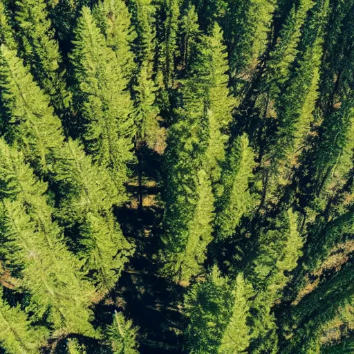 Prompt: aerial photo of the tallest tree in the world