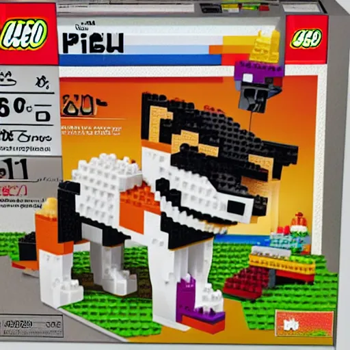 Prompt: Shiba Inu lego piece