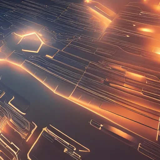 Image similar to sci-fi motherboard wall structure and stars points cloud in the middle, unreal engine 5 lumen global illumination, keyshot render, octane render, artstation trending, ultra high detail, ultra realistic, cinematic lighting, 8k, 16k, in style of zaha hadid, blade runner 2049 lighting color, ultra high contrast, dark shadows, tilt shift,