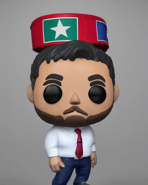 Image similar to full body 3d render of funko pop Lula presidente as a funko pop, studio lighting, white background, blender, trending on artstation, 8k, highly detailed