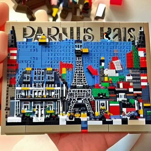 Image similar to paris made with lego