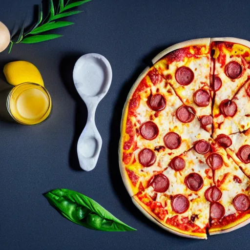 Image similar to a 🍕 made entirely out of 🥥 , 🥥 🍕 hybrid, 4k food photography