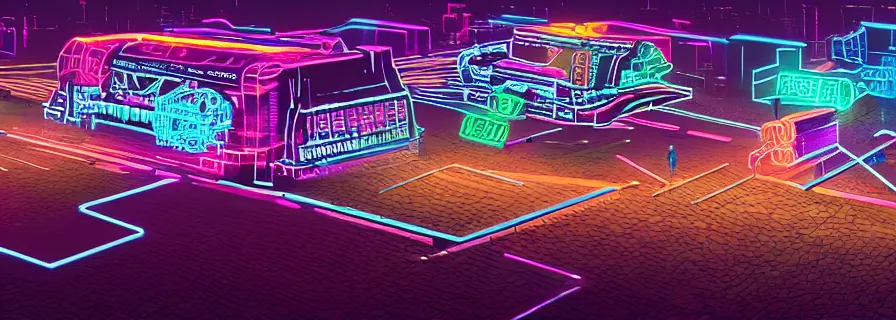 Prompt: ancient aztec city in cyberpunk style with neon billboards and flying cars, light shapes, high details