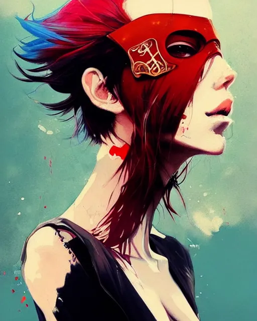 Image similar to a ultradetailed beautiful painting of a stylish woman with an eyepatch, by conrad roset, greg rutkowski and makoto shinkai trending on artstation