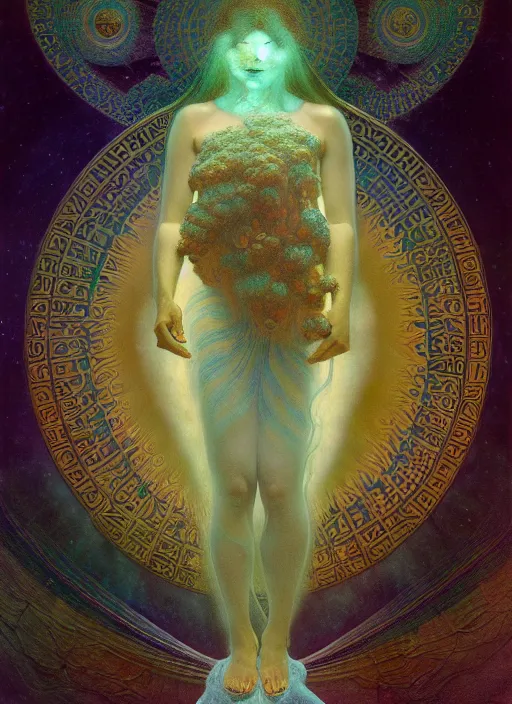 Image similar to antediluvian occult cosmology, panspermia, by robert hooke and ernst haeckel and agostino arrivabene and joaquin sorolla and alphonse mucha, rule of thirds, vivid colours, negative space, atmospheric, digital painting, artstation, concept art, smooth, sharp focus