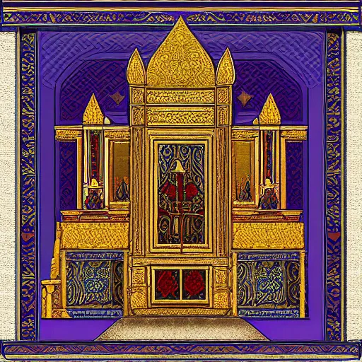 Prompt: Digital art of the throne room Byzantine Imperial