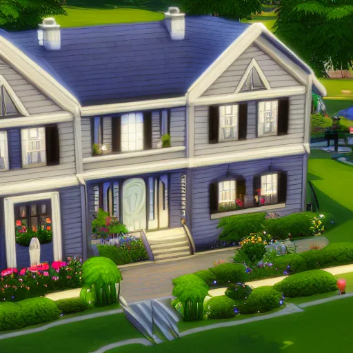 Prompt: sims 4 house exterior