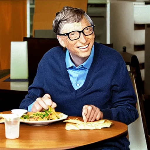 Image similar to bill gates eating lunch