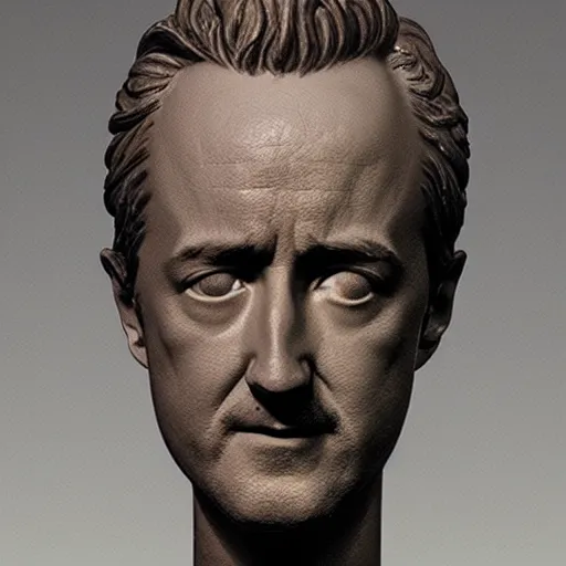 Image similar to a statue of edward norton's head in the shape of an egg with eggshell texture, just the face, strong eggshell texture, highly detailed, dramatic lighting, concept art by caravaggio and greg rutkowski and artgerm