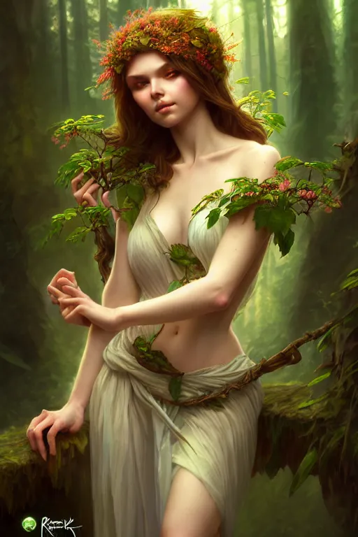 Image similar to photography alexey kurylev, forest fairy, gentle, deep focus, d & d, fantasy, complex, elegant, highly detailed, digital painting, artstation, concept art, matte, clear focus, illustration, hearthstone, artgerm art, greg rutkovsky and alphonse mucha