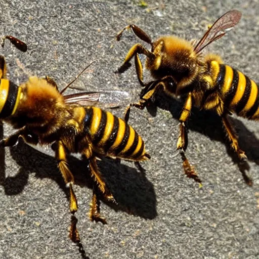 Image similar to national geographic two insect bees in warsaw, poland