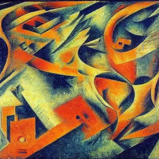 Prompt: abstract by Umberto Boccioni