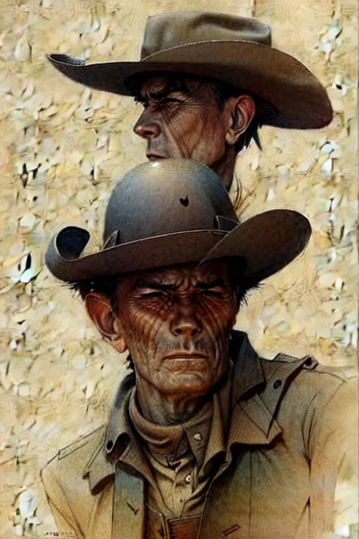 Image similar to (((((1950s wold west gunfighter . muted colors.))))) by Jean-Baptiste Monge !!!!!!!!!!!!!!!!!!!!!!!!!!!