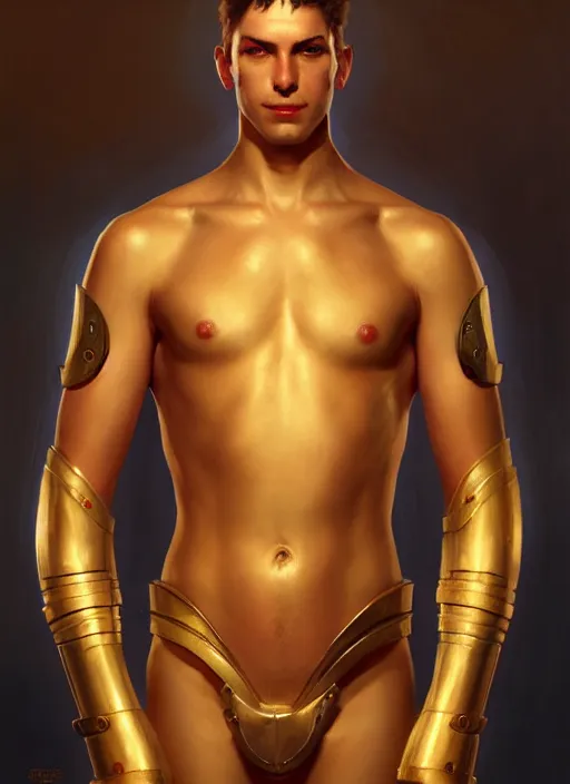 Prompt: Male Overlord, body portrait, slight smile, highly detailed, digital painting, artstation, concept art, sharp focus, illustration, art by wlop and J. C. Leyendecker and Edmund Bliar Leighton and Charlie Bowater