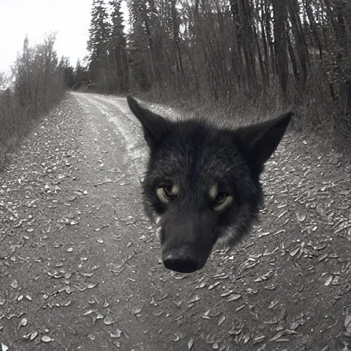 Image similar to werewolf caught on a trail cam