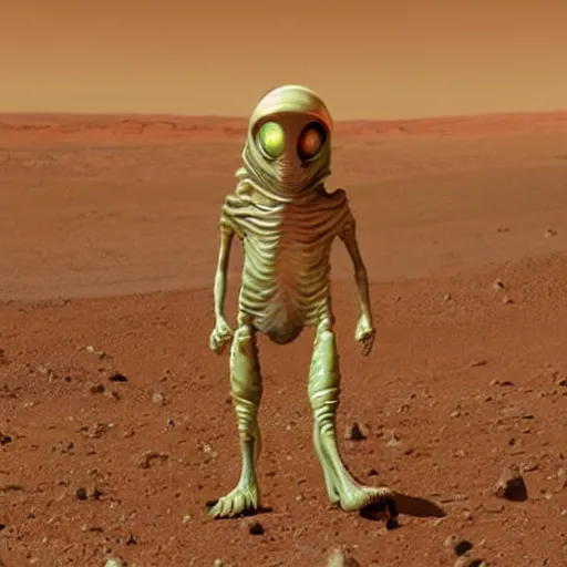 Image similar to alien in mars