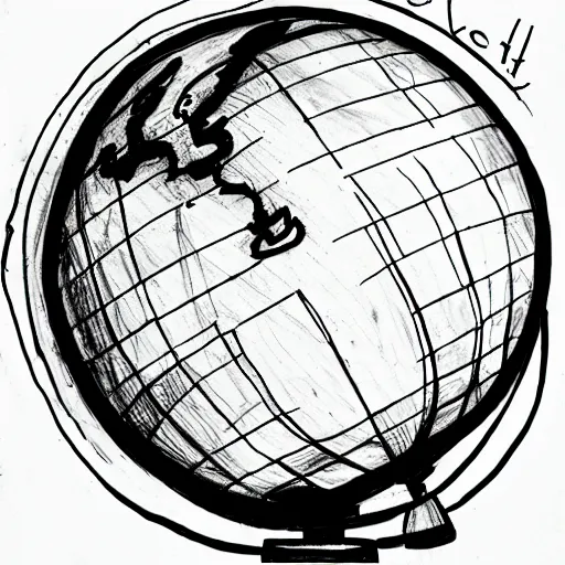 Image similar to globe earth drawing sketch