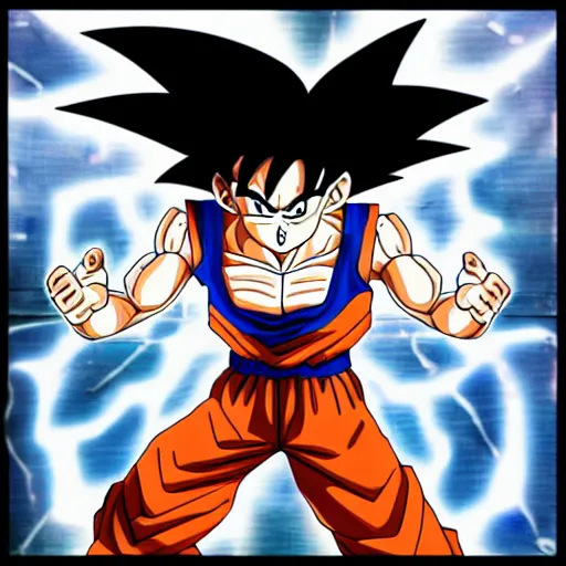 Image similar to goku playing basketball, 4 k