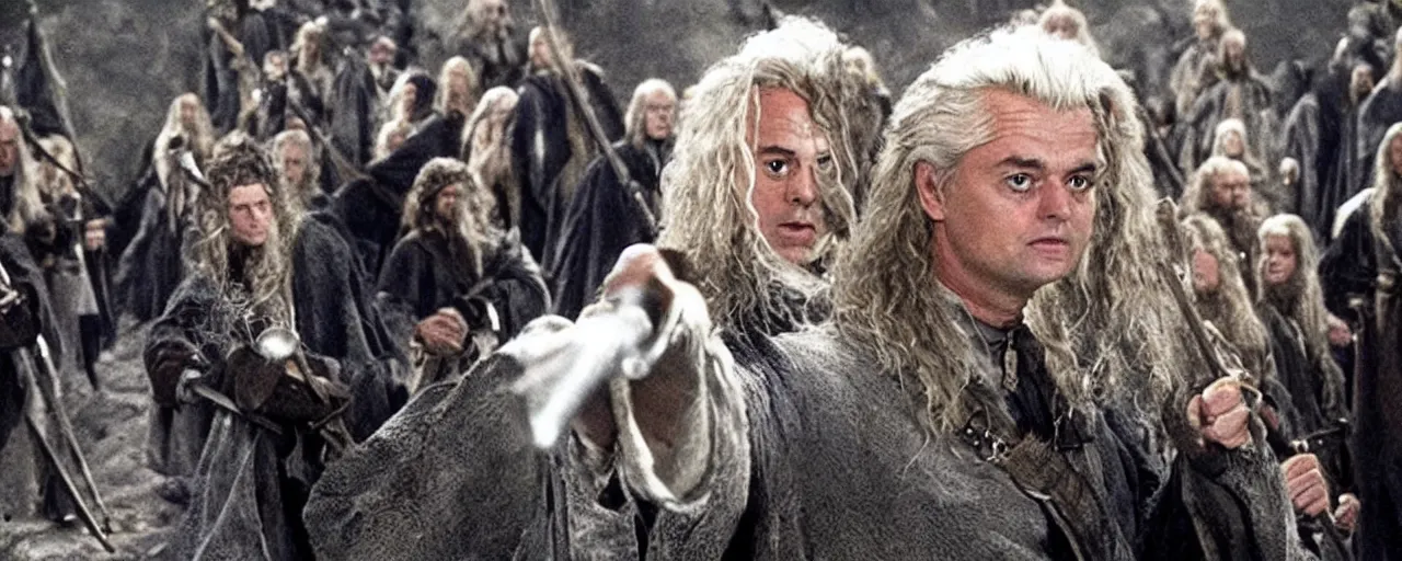 Prompt: geert wilders as the fellowship of the ring