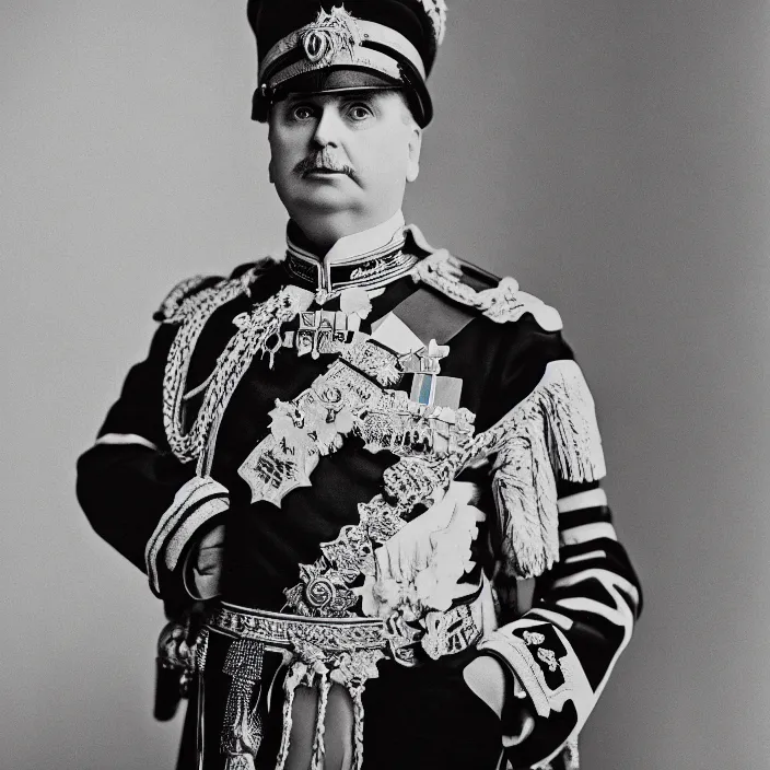 Image similar to portrait of Archduke Franz Ferdinand, Emperor of Austria, Defender of Faith, King of Bohemia and Hungary, by Charlotte Grimm, natural light, detailed face, CANON Eos C300, ƒ1.8, 35mm, 8K, medium-format print