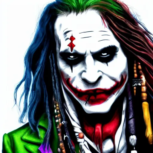 Image similar to Jack Sparrow as The Joker