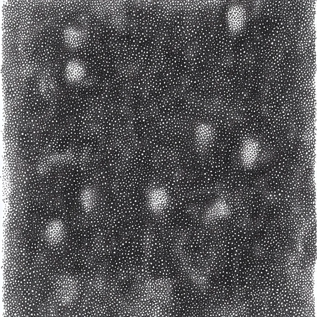 Image similar to face made out of planet, faceless people dark, dots, drip, stipple, pointillism, technical, abstract, minimal, style of francis bacon, asymmetry, pulled apart, cloak, hooded figure