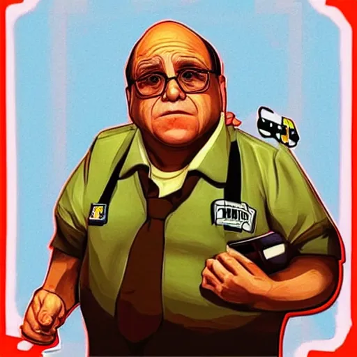 Image similar to “Danny Devito in the art style of grand theft auto 5”