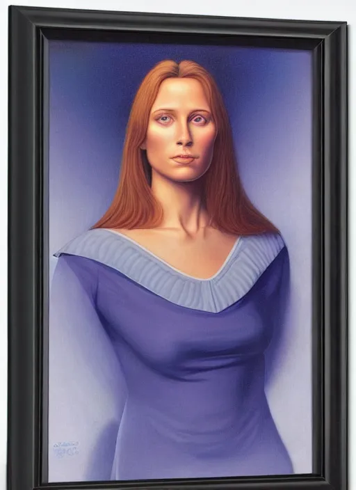 Prompt: a portrait of a pretty young lady by barclay shaw