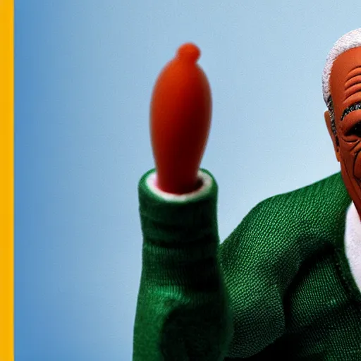 Image similar to action figure of bill cosby, product image, telephoto lens, plastic toy,