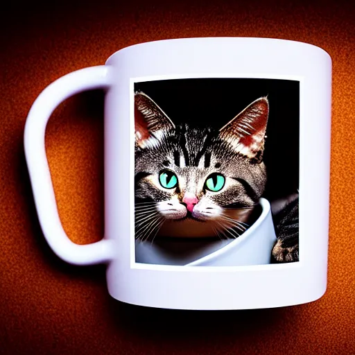 Image similar to a cup full of cats, a cat inside of a mug, high definition, beautiful award winning photography, 8 k.