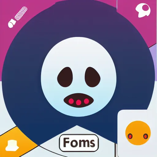 Image similar to ghost as an emoji, telegram sticker design, flat design, glossy design, white outline