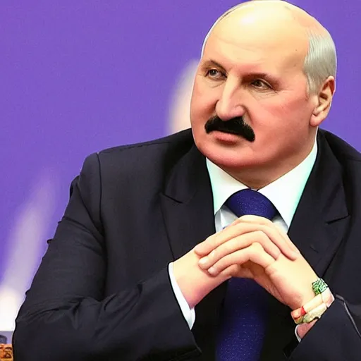 Image similar to Alexander Lukashenko with drip