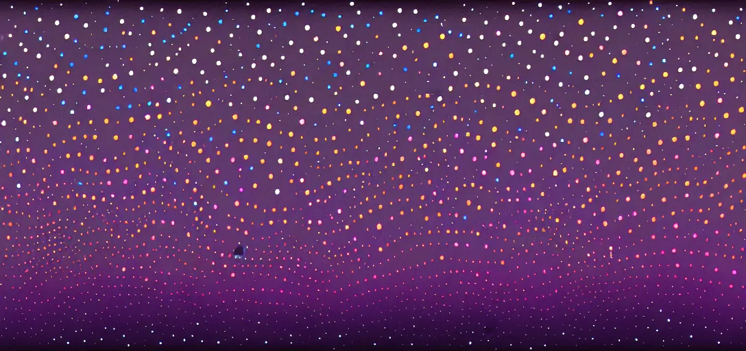 Image similar to A psychedelic midnight sky, studded with stars that form a constellation of Mufasa from lion king in the sky in the style of Tara McPherson Artstation HD, 8k, Surrealistic digital artwork,