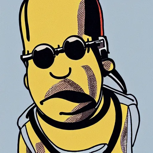 Prompt: johnny depp as homer simpson extremely detailed illustration