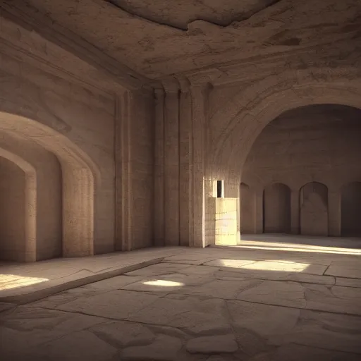 Image similar to 3 d render of petra, octane render, unreal engine