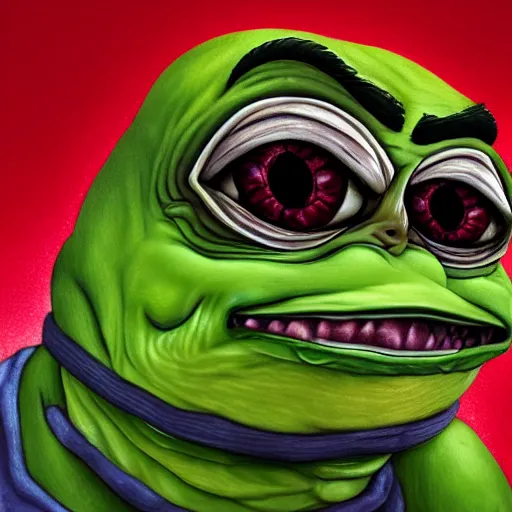 sad furious angry pepe, horror, realistic, detailed, | Stable Diffusion ...