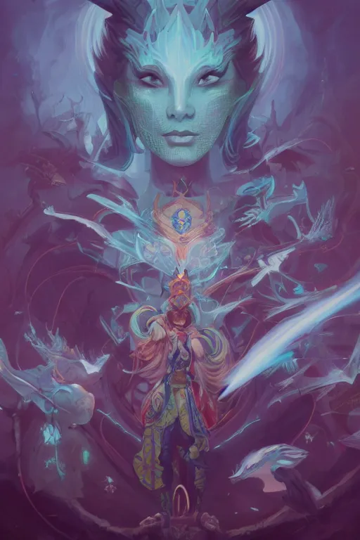 Image similar to a maximalist monarch by pete mohrbacher and artgerm and wlop, digital art, highly detailed, intricate, fantasy, mystical, sharp focus, Trending on Artstation HQ, deviantart, unreal engine 5, 4K UHD image