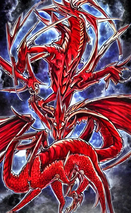 pokemon card trading fantasy card of a red dragon, Stable Diffusion