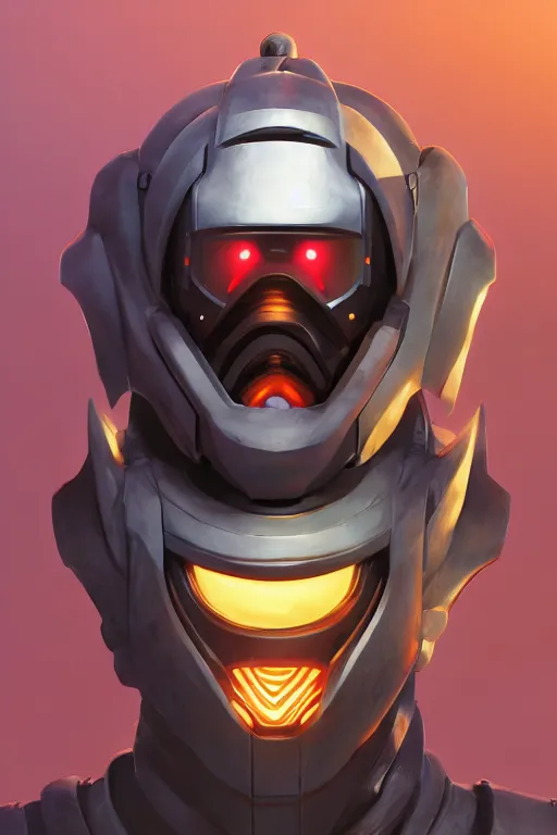 Image similar to epic mask helmet robot ninja portrait stylized as fornite style game design fanart by concept artist gervasio canda, behance hd by jesper ejsing, by rhads, makoto shinkai and lois van baarle, ilya kuvshinov, rossdraws global illumination radiating a glowing aura global illumination ray tracing hdr render in unreal engine 5